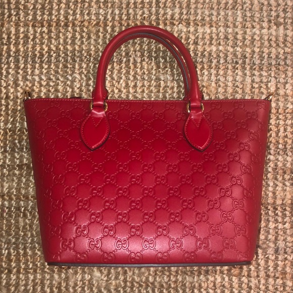 SOLD! NEW! Gucci Signature Leather Tote - Picture 4 of 7